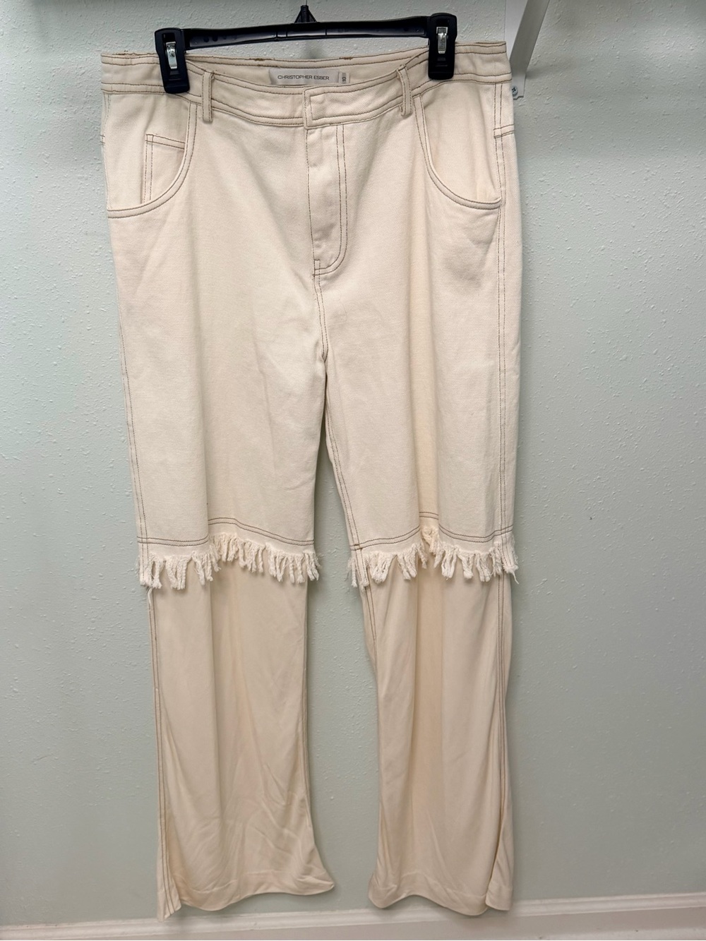 Christopher Esber Cream deconstruct splice Pants